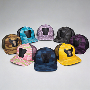 Casquette Trucker Personnalisée pour Hommes à 6 Panneaux avec Logo en Cuir Camouflage et Filet, Fermeture Snapback 112 - Product Image 6