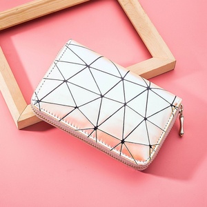 กระเป๋าสตางค์สั้นแบบมีคลิปหนีบเงินรูปทรงเพชร Boshiho รุ่นสั่งทำพิเศษ วัสดุ PU สำหรับผู้หญิง - Product Image 1