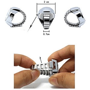 <span class=keywords><strong>Relojes</strong></span> de anillo, <span class=keywords><strong>relojes</strong></span> de anillo de dedo de cuarzo redondos de banda elástica de ESFERA DE FÁBRICA DE <span class=keywords><strong>China</strong></span> - Product Image 6
