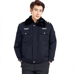 Chaqueta de Uniforme de Guardia de Seguridad Formal Unisex de Invierno, Diseño Táctico, Larga, Cálida, de Poliéster/Algodón - Product Image 2