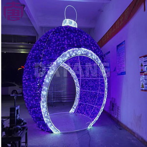 3D Sphere Metal Frame LED Christmas <b>Ball</b> Arch for Outdoor Landscape - Product Image 4