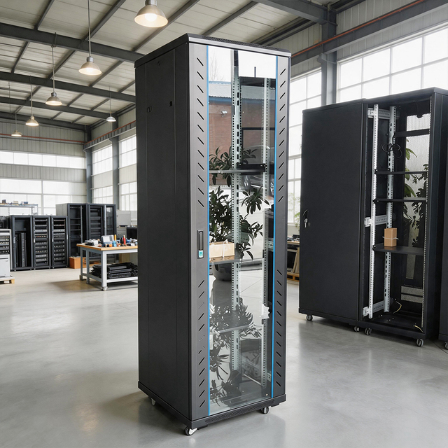 Floor Standing 42u Internet Network Cabinet Custom Size 19-inch Steel Server Rack Enclosure