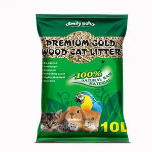 Nhà sản xuất bán buôn thực vật tự nhiên làm sạch gỗ Pet mèo xả rác không Bụi Thông gỗ viên mèo xả rác