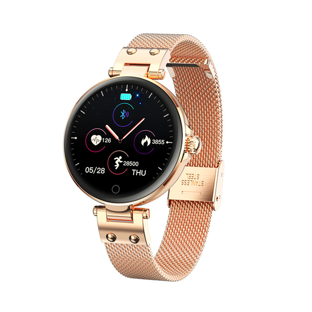 Smart Watch Round Dial Stainless Steel Smartwatch IP68 Waterporoof Smart Wristband
