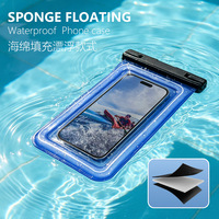 Pochette étanche universelle pour téléphone 7,5 pouces, PVC+mousse, écran tactile, sac étanche IPX8, étui flottant pour la natation et la plage, pour iPhone, pour Samsung