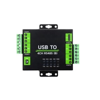 Convertisseur USB industriel isolé vers RS485 à 4 canaux (B) avec puce CH344L, circuits de protection multiples, prise en charge de plusieurs systèmes