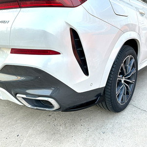 Bmw X6 G06 Rear Bumper Canard Piano Black Carbon Fiber Texture Adhesive Modification 2019 2022 - Product Image 1