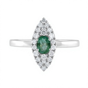 Bague en saphir rose et diamant en argent sterling 925 - Product Image 3