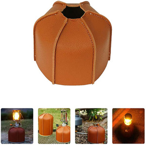 Housse de protection en cuir PU Wo Chengleather pour cartouche de gaz de camping, étui pour cartouche plate d'extérieur - Product Image 2