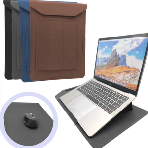 Sac de transport pour ordinateur portable <span class=keywords><strong>2</strong></span>-en-<span class=keywords><strong>1</strong></span> en cuir PU pliable avec support, personnalisable avec logo, idéal pour le bureau – Vente directe usine - Product Image 1