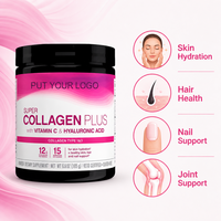 Collagène bovin hydrolysé en marque privée OEM ODM 10g avec vitamine C et acide hyaluronique pour soutenir la peau, les cheveux et les ongles