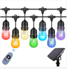 คริสมาสต์ S14 Rgb Led String <span class=keywords><strong>ไฟ</strong></span>ตกแต่ง<span class=keywords><strong>5050</strong></span>เซินเจิ้นโรงงานที่มีสีสัน Rgb กลางแจ้งเปลี่ยนการควบคุมเสียงระยะไกล - Product Image 2