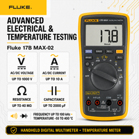 For 17B MAX-02 Handheld Digital Multimeter IP40 Protection 1000V Electrical Tester