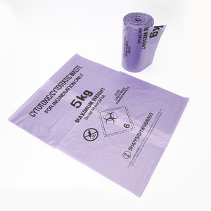 Strengthen Medical Garbage Bags Custom Logo Red Yellow Orange Plastic Trash Bags 13 30 55 Gallon <b>Large</b> Size - Product Image 5
