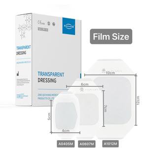 Şeffaf 6cm * 7cm IV kanül fiksasyonu pansuman çerçeveli kağıt şekil <span class=keywords><strong>I.V</strong></span> kanül filmi yara bakımı için pansuman - Product Image 2