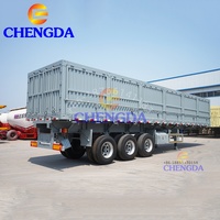 Remorques en aluminium de haute qualité CIMC 3 essieux 4 essieux 40 tracteur cubique benne latérale 28 Cbm camion à benne basculante semi-remorque à vendre