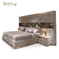 Meilleures ventes de lits en cuir gain de place, meubles modernes, ensemble de chambre à coucher de luxe, lit king size