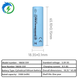 18650 리튬 배터리 3.6V 3500mAh LiFePO4 800 사이클 전동 공구 배터리 - Product Image 3