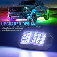 Luces LED ultrabrillantes de roca de 6 colores gran angular para RGB sólido ABS cuerpo ligero RF mandos a distancia APP Auto Exterior