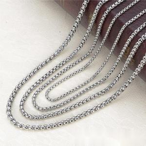 <strong>Black</strong> Necklace Jewelry Accessories Gold Pla Hip Hop Titanium <strong>Chain</strong> Stainless Steel for Women Men 2mm 3mm 5mm 7mm Punk Box <strong>Chain</strong> - Product Image 5