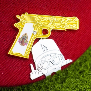 Youmigift Dog Lapel With Chain Dyed Soft Vintage <b>Pins</b> Custom <b>Hat</b> Enamel <b>Pin</b> - Product Image 1