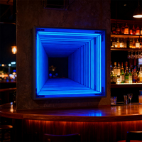 Prix d'usine, enseigne au néon LED personnalisée en acrylique 3D, forme et couleur personnalisées, à suspendre au mur, lettres miroir infini
