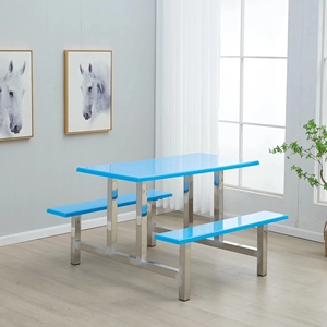 Mesa de comedor comercial de acero inoxidable resistente a las manchas de primera calidad - Product Image 6