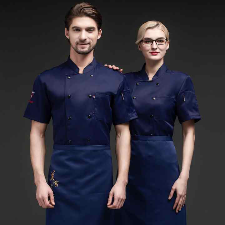 Cheap Price white black chef coat with pocket For Men Women staff