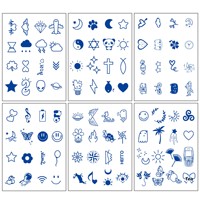 Groothandel Mini Vingerhandjes Lichaam Tijdelijke Kruiden Sap Tattoo Langdurige Semi Permanente Tattoo Stickers