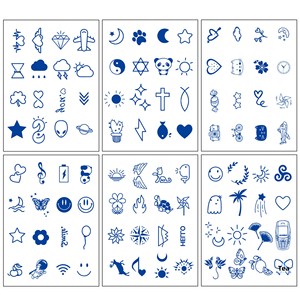 Autocollants de <span class=keywords><strong>tatouage</strong></span> <span class=keywords><strong>semi</strong></span>-permanents longue durée à base de jus végétal pour doigts et corps, vente en gros - Product Image 5