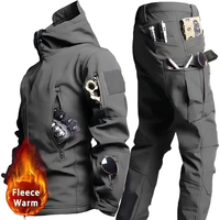 Uniforme de Ropa Táctica de Camuflaje al por Mayor, Chaqueta con Capucha de Invierno para Exteriores, Impermeable, Resistente al Viento y Transpirable