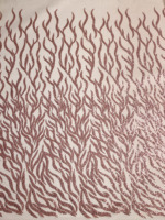 Dentelle en tulle perlée orange brûlé NI.AI, 5 yards, tissu de luxe avec sequins et perles, dentelle en maille pour robe de mariée ou de bal