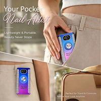 Perceuse à ongles rechargeable 4000 mAh, lime à ongles électrique sans fil avec décorations en strass, machine à ongles portable pour ongles en acrylique et gel