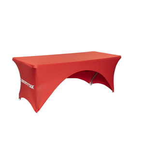 Wholesale Custom Logo Spandex Table Cover Durable Cocktail Cloth Tablecloth <b>Roll</b> Restaurant Dining Event Wedding Parties - Product Image 5