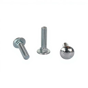 Bullone a Testa Tonda Grande con Collo Quadrato, Antiscivolo e Antirotazione, in Zinco Blu e Bianco, Filettatura M6 M8 <span class=keywords><strong>M10</strong></span> M12 - Product Image 2