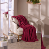 Ultra Weiche Plüschdecke, Gemütliche Warme Federgarn-Decke, Geschenktaugliche Flauschige Wurfdecke für Couch, Sofa und Bett