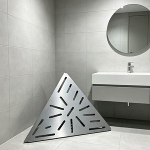 Aluminum Alloy Corner Mounted Bathroom Shelf 50X30CM Minimalist Design Durable Wall <b>Storage</b> For <b>Shower</b> Room - Product Image 3