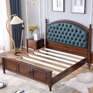<span class=keywords><strong>Lit</strong></span> double en <span class=keywords><strong>bois</strong></span> de style rustique européen, meubles de chambre à coucher, <span class=keywords><strong>lit</strong></span> plateforme en <span class=keywords><strong>bois</strong></span> de chêne massif - Product Image 5