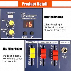 Mezclador de Audio Digital Profesional Aoshen de 4 Canales para DJ, Consola de Mezclas con Amplificador de Potencia para Actuaciones en Escenario - Product Image 5