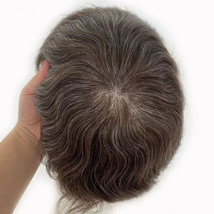 Prótesis Capilar de Encaje Francés con Frente Decolorado y Base de PU para <span class=keywords><strong>Hombre</strong></span>, Venta al por Mayor, Q6 Hair - Product Image 5