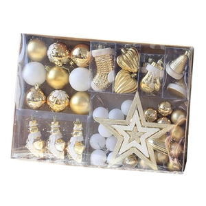 Coffret Cadeau de Noël de Haute Qualité : Ensemble d'Ornements Boules de Noël Rouge, Or, Vert, Hibou, Flocon de Neige, Glaçon, Cône de Pin, Pendentifs de Noël - Product Image 5