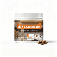 Complément alimentaire pour la santé de la peau et du pelage des chiens, riche en protéines, liquide crémeux et croustillant, saveur poulet, oméga 3, biotine, vitamines, immunostimulant, 450 unités
