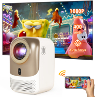 Projecteur LED portable CRE CR38 4K Ready 4000 Lumens avec Android OS, haut-parleurs stéréo HIFI, Wi-Fi 2.4G/5G, prise en charge 3D, format de poche, auto