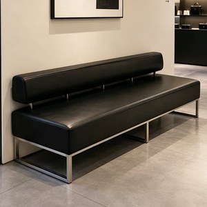 Banc long en cuir véritable de qualité supérieure pour les zones de détente – idéal comme banc de bout de lit dans une chambre ou comme siège long élégant. - Product Image 6