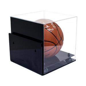 Jihong bán buôn Acrylic hiển thị trong suốt hộp thủy tinh hữu cơ treo bóng rổ hiển thị đứng Tường Khung hiển thị giá - Product Image 2