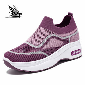 حذاء نسائي شبكي كاجوال بنعل سميك، سنيكرز بناتي شبكي يسمح بالتهوية - Product Image 4