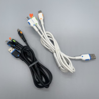 Cable USB Multifunción 3 en 1 con Blindaje Trenzado y Carga Rápida para Teléfono Móvil, Auriculares y Computadora, Precio de Fábrica