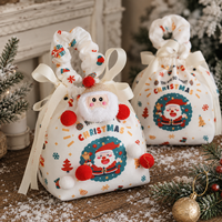 2026 Nieuw ontwerp herbruikbare cadeauverpakking voor Kerstavondkaarsen, vredesfruit cadeauzakje, kinderhandtas voor snoepjes