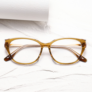 Gafas de vista Cat Eye con montura completa, color tortuga sólido, anti luz azul, para mujeres adultas, con corrección de visión. - Product Image 5