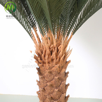 Petit palmier sago artificiel vert haute simulation avec pot, cycas en plastique pour décoration intérieure, durable et élégant